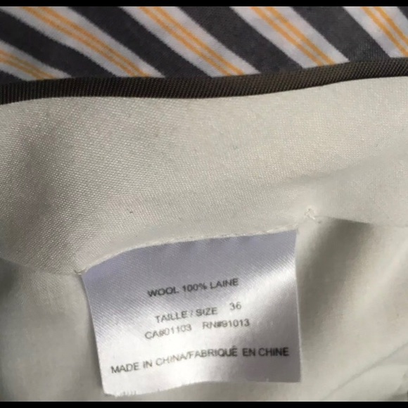 36x30 Jack Victor Men Dress pants Wool Brown Flat - Picture 5 of 5